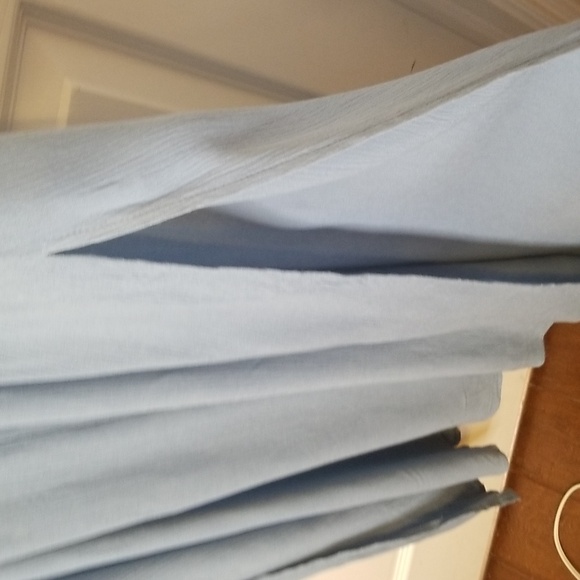 Lulus Womens Lost In Paradise Maxi V Neck Flowy Formal Dress Slate Blue - Picture 9 of 16